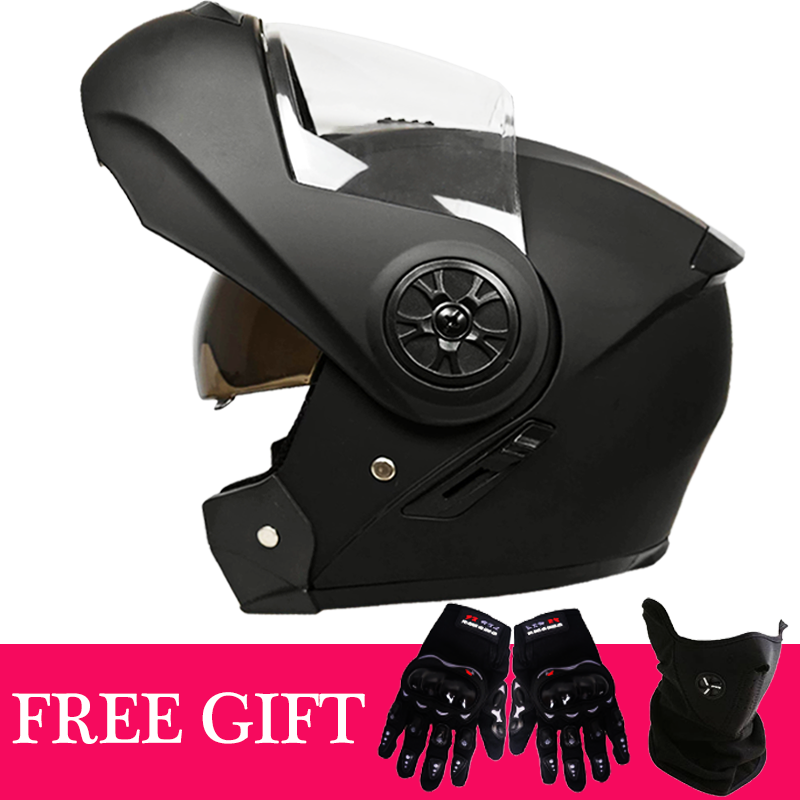 Full Face Motorcycle Helmet With Bluetooth - Flip Up Motorcycle Helmet with Removable