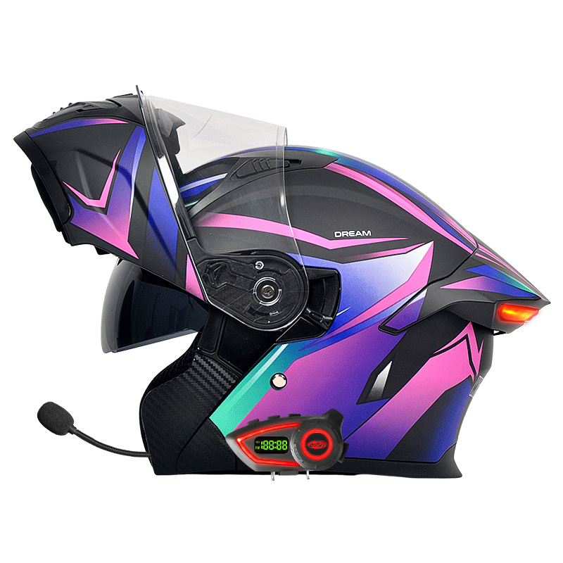 DOT Motorcycle Helmets Double  - đánh giá và giá Full Face Motorcycle Helmet With Bluetooth