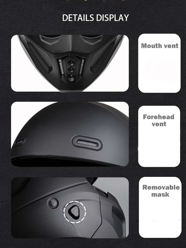 Vintage Retro Motorcycle Helme - đánh giá và giá Full Face Motorcycle Helmet With Bluetooth